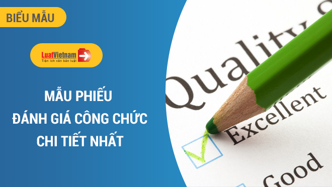 Ảnh minh họa mẫu phiếu đánh giá công chức